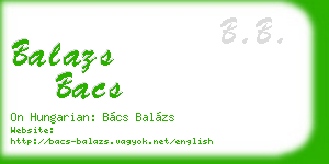 balazs bacs business card