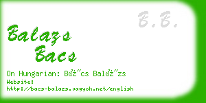 balazs bacs business card